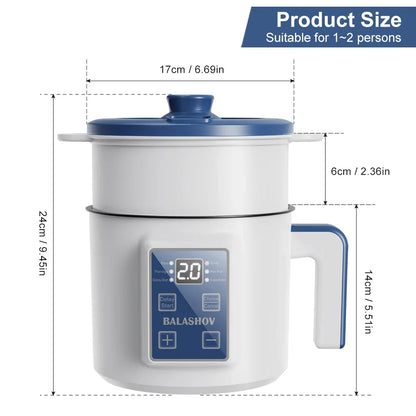 Cuiseur à Riz Électrique Multifonction Compact Double Couche