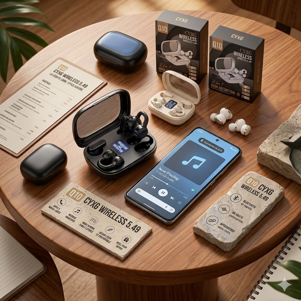 AirPods Q10 — 4 Écouteurs Bluetooth Premium