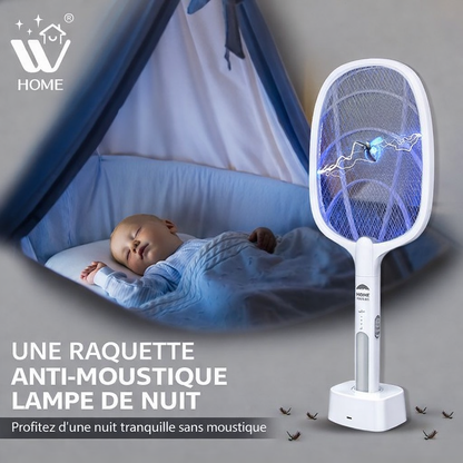 Raquette Anti-Moustique Électrique Rechargeable Haute Performance