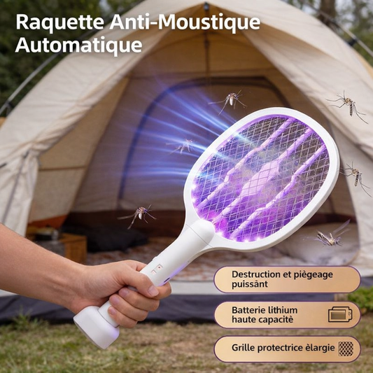 Raquette Anti-Moustique Électrique Rechargeable Haute Performance
